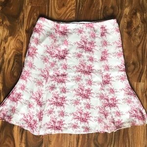 Pink & Cream Floral Skirt
